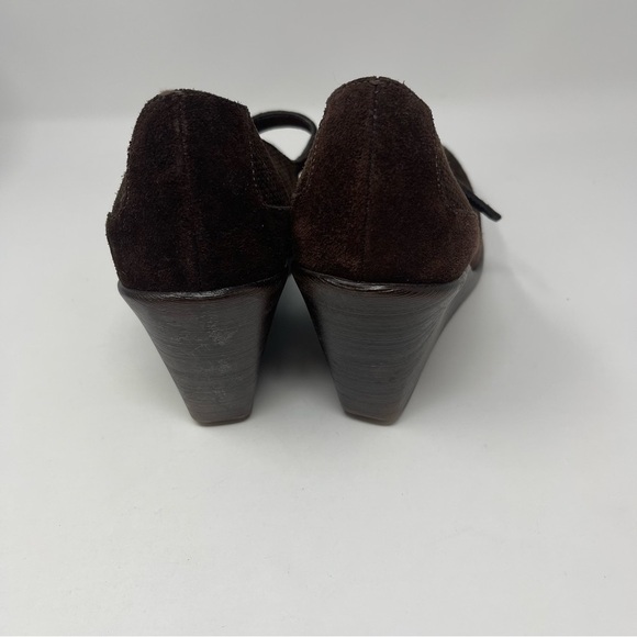 Aerosoles Size 7 Wooden Wedge Suede Shoes - Picture 6 of 7